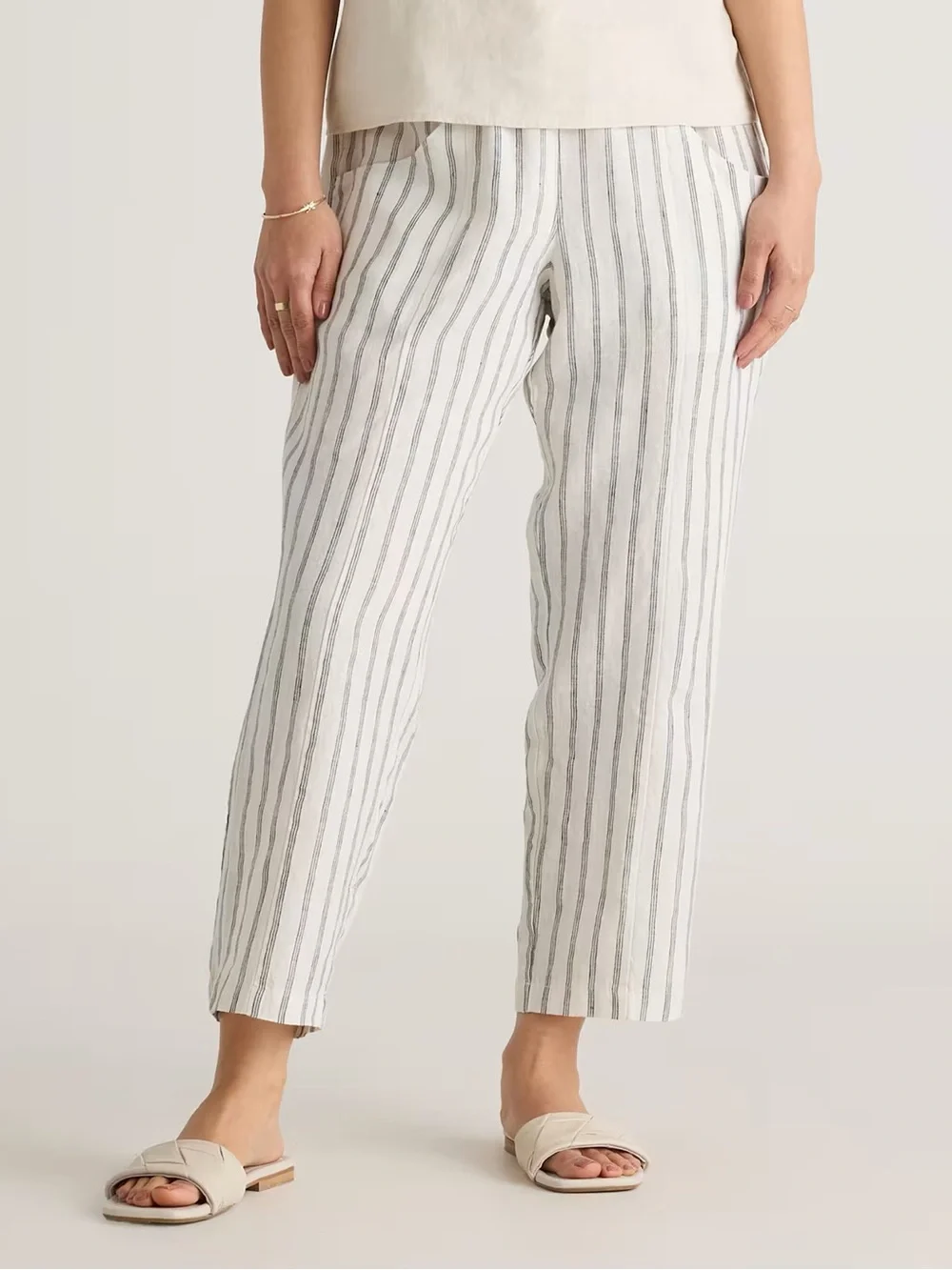 Quince Tapered Linen Pants - sz M
